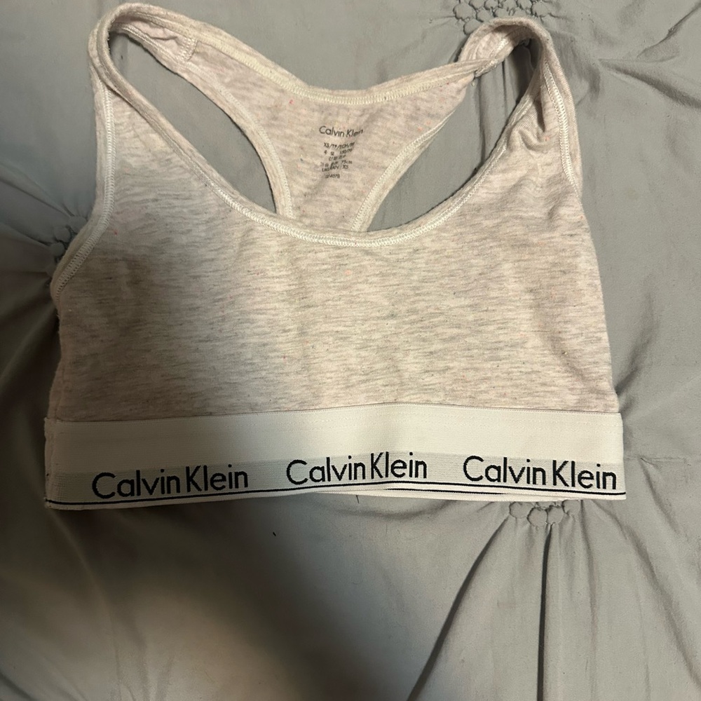 Calvin Klein Light Gray Sports Bra